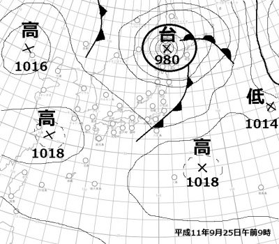 H11.9.25天気図