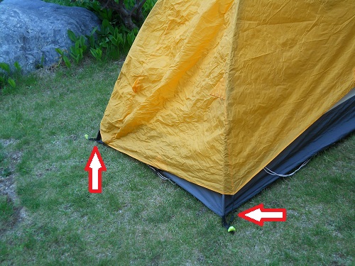 登山用テントのまとめ テントの張り方２ 強風時